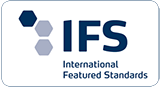 IFS-Logo: Das Logo des International Featured Standards, ein Qualitätszertifikat für Lebensmittelsicherheit.