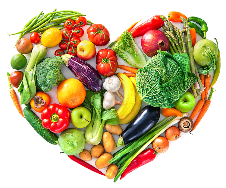 Ein Herz aus Obst & Gemüse